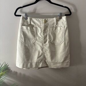 Anthropologie Maeve Faux Leather Mini Skirt